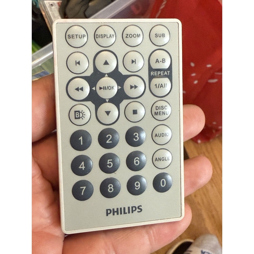 Philips DVD player remote control Small Square Thin Remote Holds CR2025